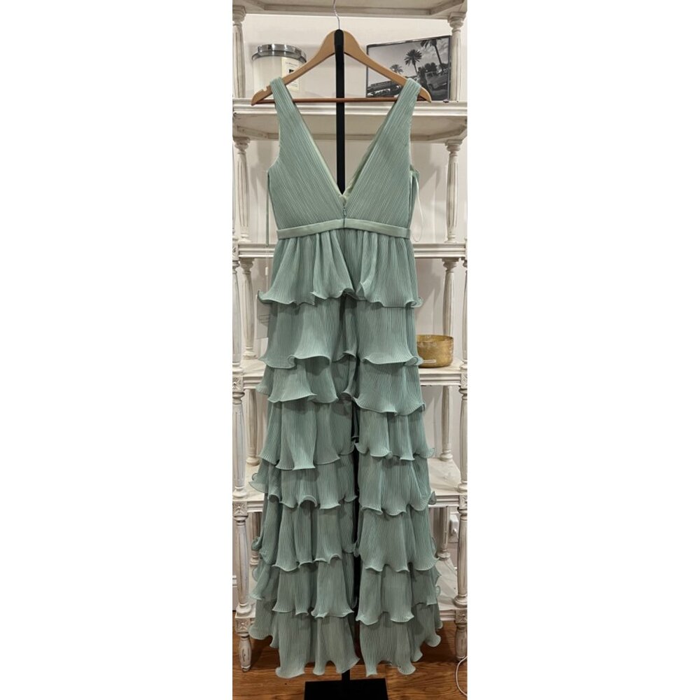 Mac Duggal Mint Green Ruffled Maxi Dress - Picture 5 of 6